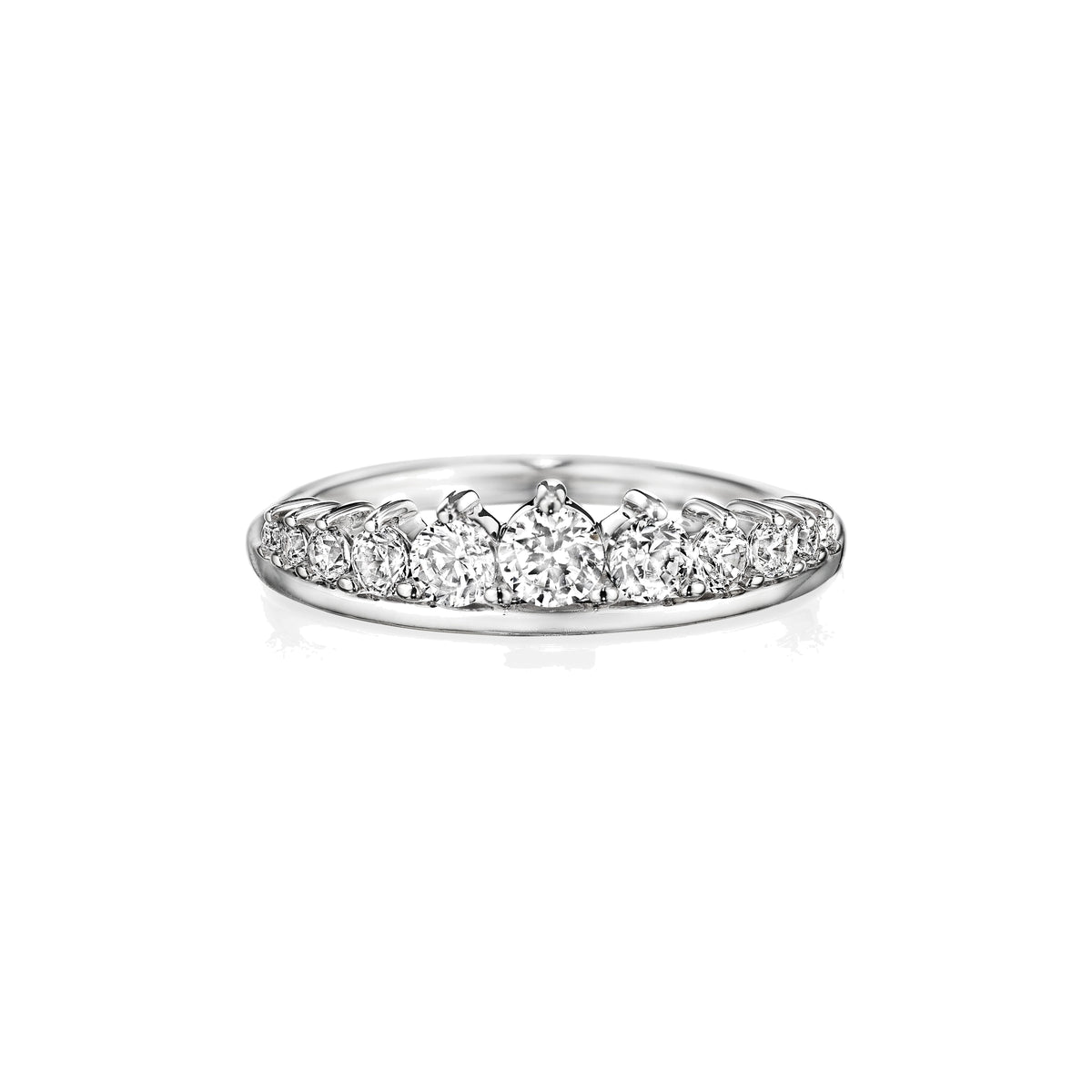 Foundation diamond band in 18k white gold