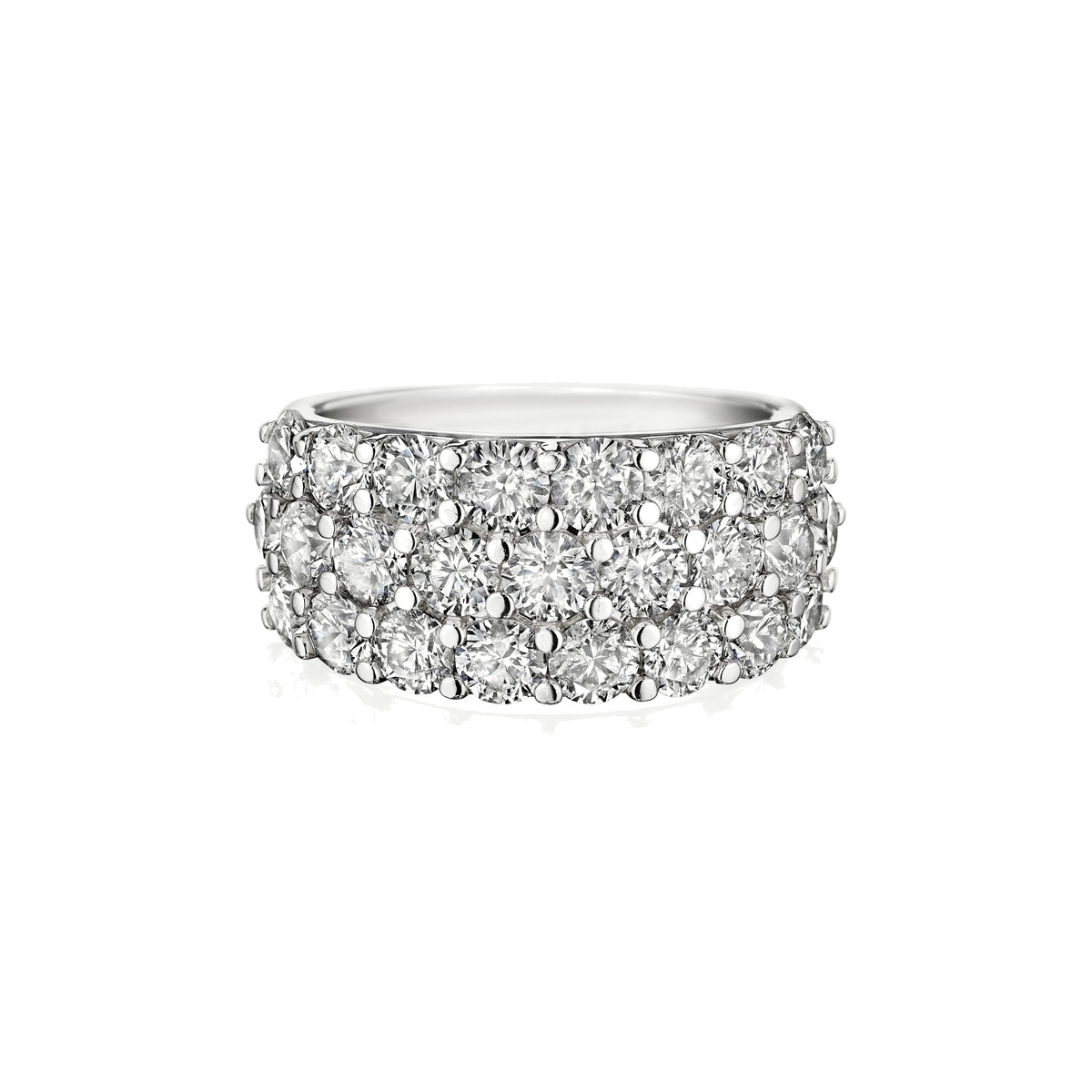 Athena 4 carat diamond band in 18k white gold