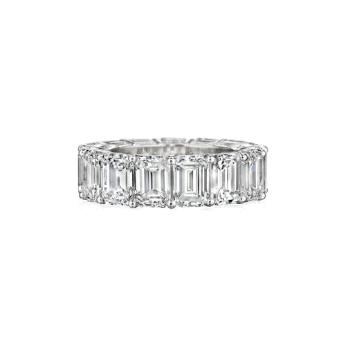 Emerald Cut Diamond Eternity Band, 7 Carats