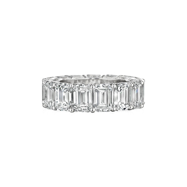 Emerald Cut Diamond Eternity Band • 7 carat