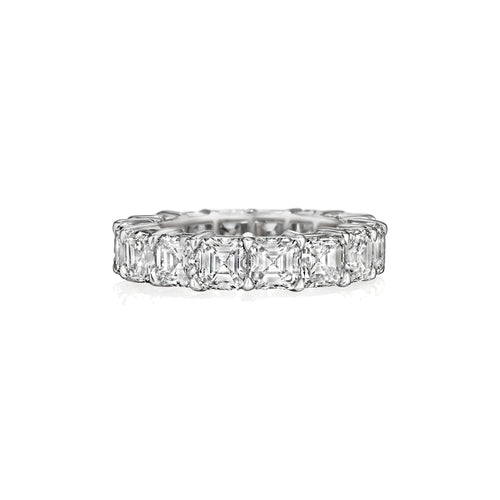7 carat Asscher cut diamond eternity band