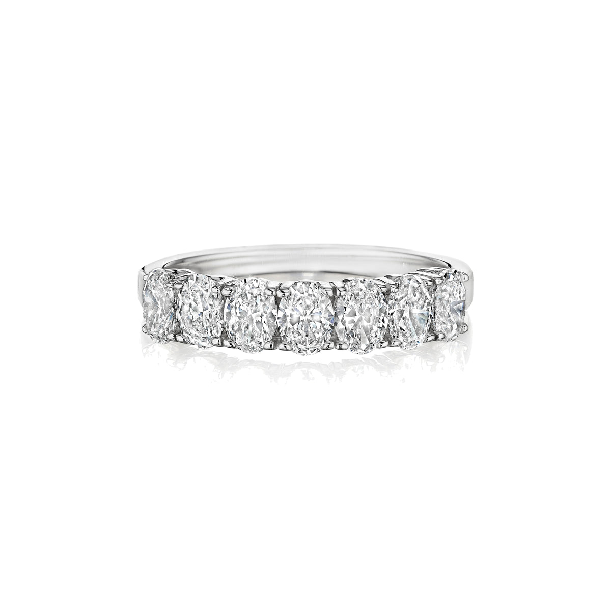 1.4 carat oval diamond seven stone band