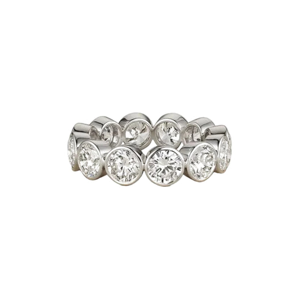 Round Bezel Diamond Eternity Band