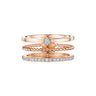 Triple Row Diamond and Diamond Pavé Ring