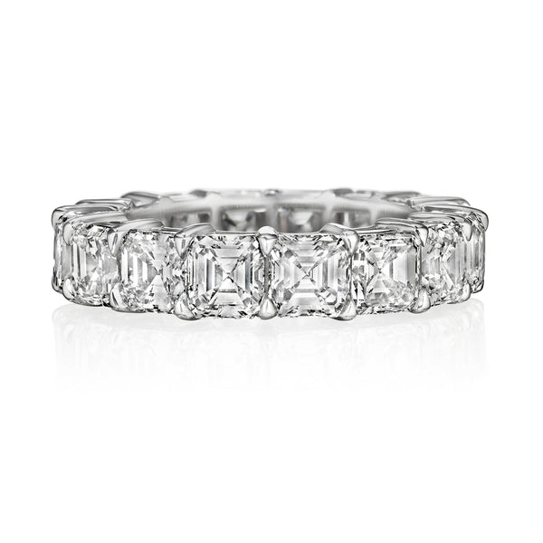 Asscher Cut • 7 carat Diamond Eternity Band by Marina Fragoso