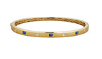 Sapphire & Diamond Station Bangle by Marina Fragoso