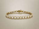 Bezel Set Emerald Cut Diamond Tennis Bracelet
