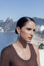 Diamond Hoop Earrings worn in the Marina Fragoso Rio campaign