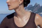 Diamond Hoop Earrings worn in the Marina Fragoso Rio campaign