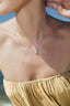 Triple Bezel 1 Carat Round Diamond Pendant worn in the Marina Fragoso Rio campaign