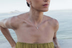 Bespoke Trillion Diamond Pendant Necklace worn in the Marina Fragoso Rio campaign
