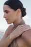 Bezel Set Emerald Cut Diamond Tennis Bracelet worn in the Marina Fragoso Rio campaign