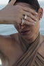 Cushion Cut Bezel Set Half Band worn in the Marina Fragoso Rio campaign