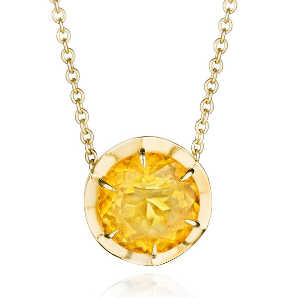 Citrine Burst Pendant Necklace by Marina Fragoso