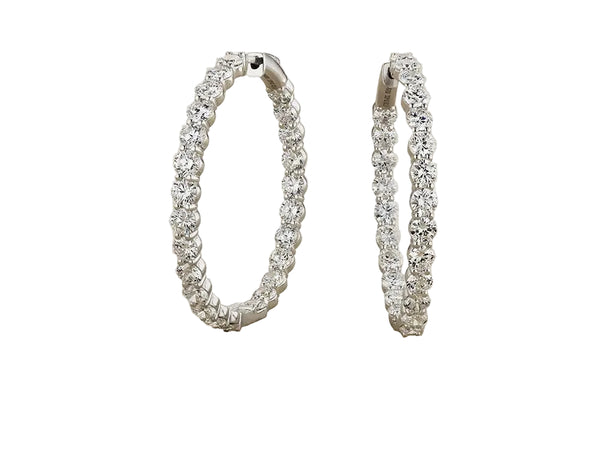 Diamond Hoop Earrings by Marina Fragoso