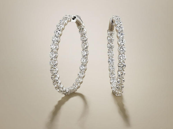 Diamond Hoop Earrings