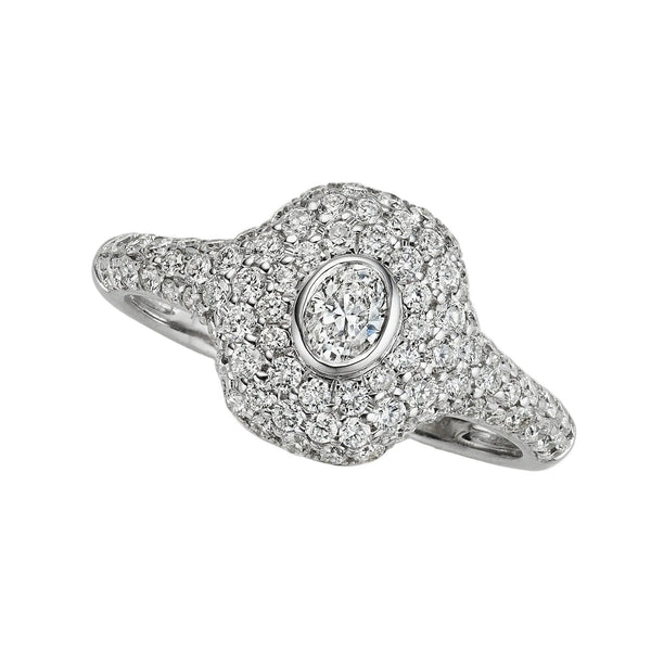 Diamond Oval Candy Ring by Marina Fragoso