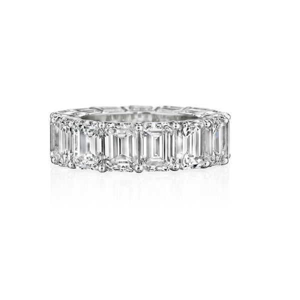 Emerald Cut Diamond Eternity Band by Marina Fragoso