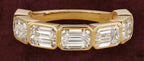 Five Stone Emerald Cut Bezel Set Band by Marina Fragoso