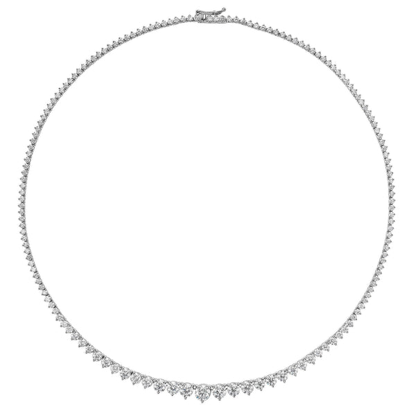 Graduated Tennis Diamond Necklace 11 Carat by Marina Fragoso