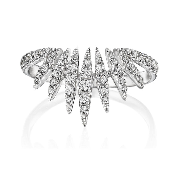 Half Burst Diamond Ring by Marina Fragoso