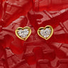 Heart Diamond Studs by Marina Fragoso