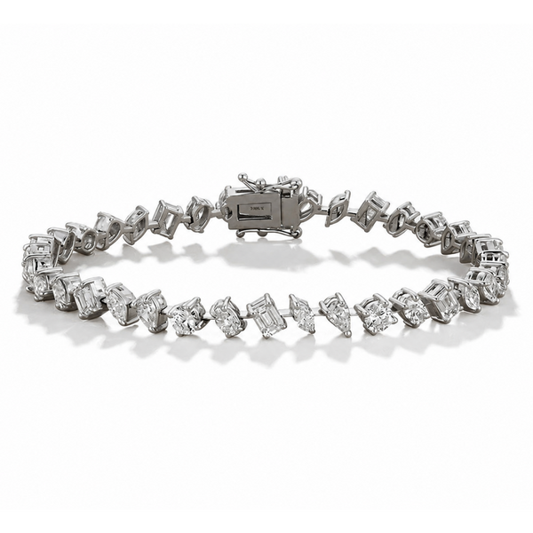 Multi-Shape Diamond Bracelet by Marina Fragoso