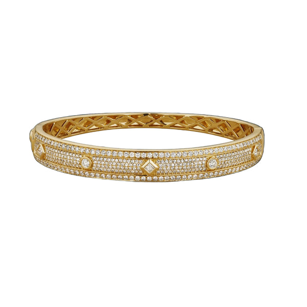 Pavé Diamond Bangle by Marina Fragoso