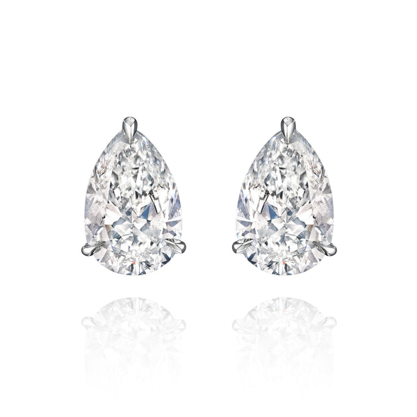 Pear Shape Diamond Studs by Marina Fragoso