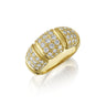 Ribbed Pavé Diamond Ring by Marina Fragoso