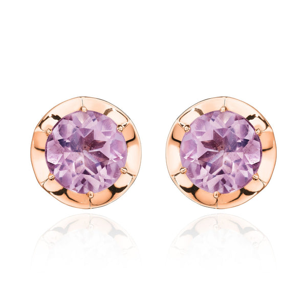 Rose Quartz Burst Earstuds by Marina Fragoso