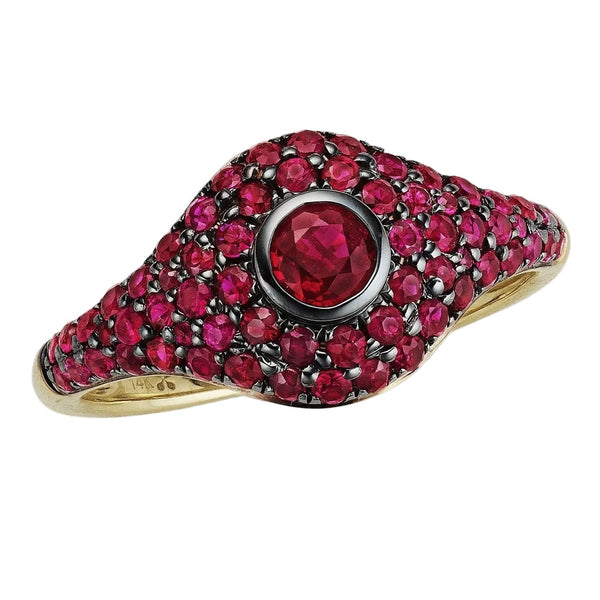 Round Ruby Candy Ring by Marina Fragoso
