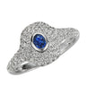 Sapphire & Diamond Oval Candy Ring by Marina Fragoso