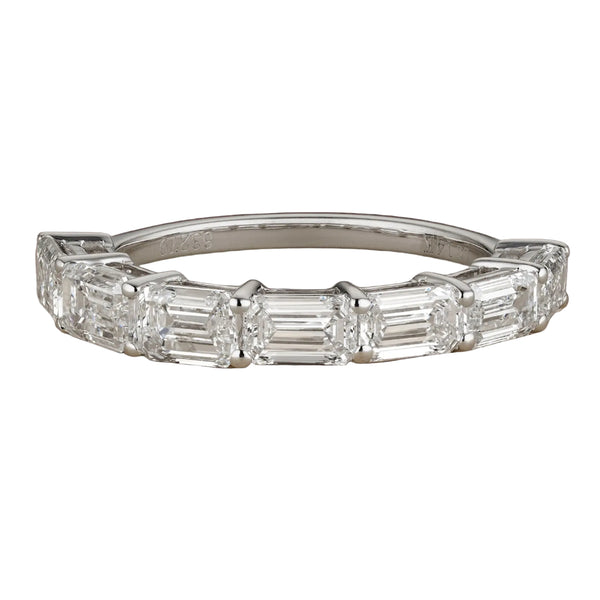 Seven Stone Emerald Cut Band by Marina Fragoso
