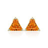 Ternion Citrine & Diamond Earrings