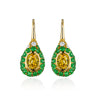 Yellow Sapphire, Tsavorite & Diamond Ear Drops