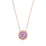 Rose Quartz Burst Pendant Necklace