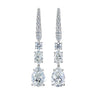 Triple Stone Drop Earrings