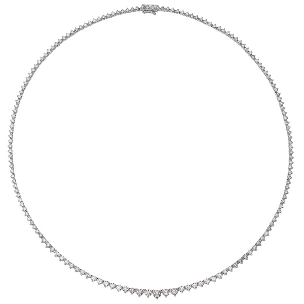 Graduated Diamond Tennis Necklace 6 carat