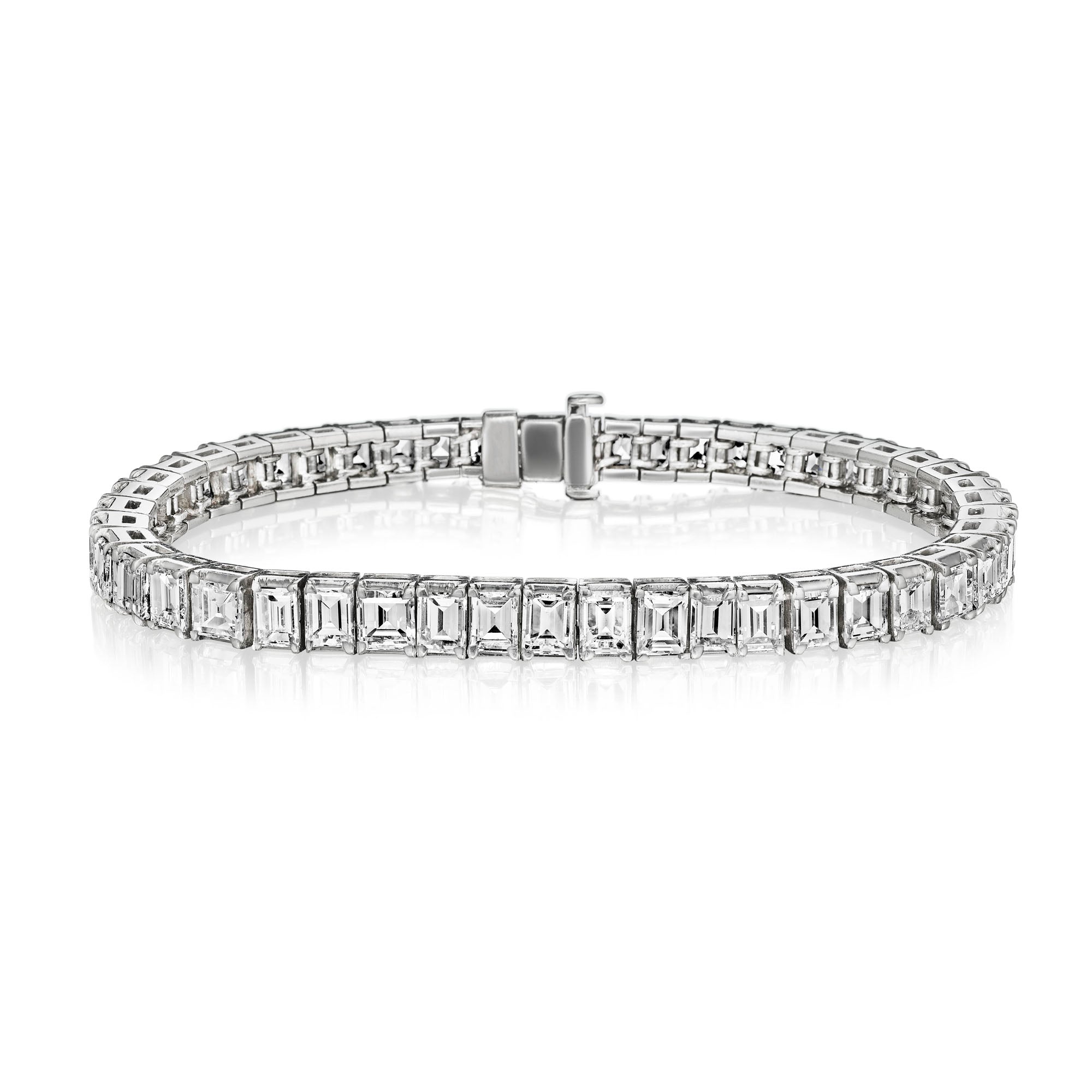 18ct White Gold Brilliant Cut 5.00ct Diamond Bracelet