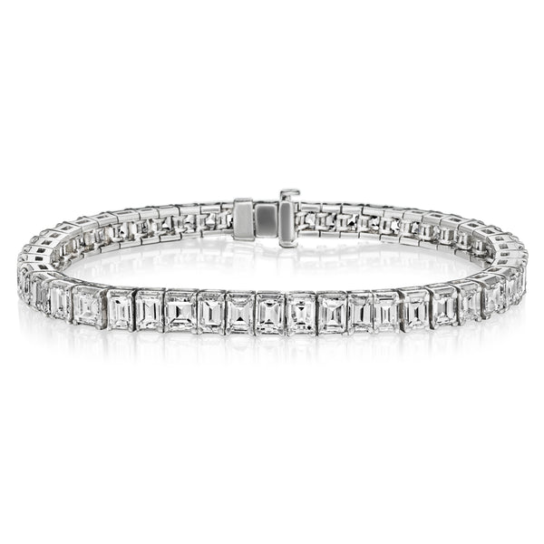 15 carat Emerald Cut Diamond Bracelet